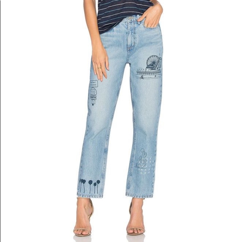 Paige jeans Paige Sarah Straight high rise jeans Los Angeles